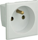 RPP EASYCLIP MODULE PE537 16A French/Belgian socket, full module, white