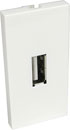 CANFORD AV MODULE Economy, USB Type A socket, pigtail type, half module, white