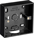 D-LINE SSB28B PLASTIC SURFACE BOX, 1-gang, 28mm deep, black