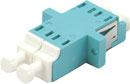 SENKO FIBRE OPTIC LC MM DUPLEX FEEDTHROUGH COUPLER Aqua