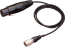 AUDIO-TECHNICA XLRW MICROPHONE CABLE For Unipack radiomic Tx, low impedance, XLR3F, 1500mm, black