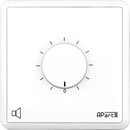 APART E-VOL60 VOLUME CONTROL 100V, 60W, 24V priority relay, white