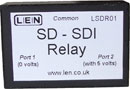 LEN LSDR01 VIDEO RELAY 2x1, changeover, 3x BNC, SD SDI