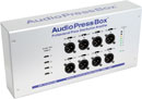 AUDIOPRESSBOX APB-112 OW-D-USB PRESS SPLITTER Active, wallmount, Dante in, 12x mic/line out, USB-C