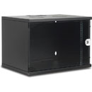 LANDE NETBOX SOHO WALL RACK CABINET 12U, 400d, with glass door, black, flat-packed