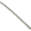 DOUGHTY T40100 GALVANISED WIRE ROPE Flexible, 4mm, silver