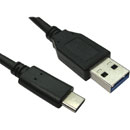 USB CABLE 3.1, Type A male - Type C male, 0.5 metre, black