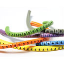 CABLE MARKER SET PTV+45 Loose, 0-9, 2.4 - 5mm, colour coded