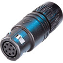 NEUTRIK OSC8F NEUTRICON Cable plug, black, with insert and NEUTRICON Female solder contacts