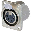 NEUTRIK NC4FD-LX-M3 XLR Female panel connector, nickel shell, silver contacts, M3 holes