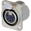 NEUTRIK NC5FD-LX-M3 XLR Female panel connector, nickel shell, silver contacts, M3 holes