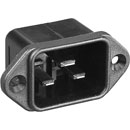 BULGIN PX0596/48 IEC MAINS CONNECTOR C20 type, male, panel