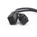 AC MAINS POWER CORDSET IEC C19 female - IEC C20 male, 3 metre, black