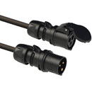 CANFORD HEAVY DUTY AC MAINS CORDSET 16A PCE Midnight 013-6X - PCE Midnight 213-6X, 10m, black