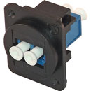 TUK D-SERIES KEYSTONE FIBRE COUPLER LC to LC, single mode, duplex, black/blue