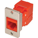 TUK PANEL MOUNT KEYSTONE RJ45 IDC SOCKET Cat6 tool-less, red