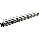 CANFORD XLR TERMINATION PANEL 1U 1x16 Neutrik XLRM, black