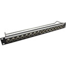 CANFORD XLR TERMINATION PANEL 1U 1x8 Neutrik XLRF (left), 1x8 Neutrik XLRM (right), black