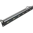 CANFORD DVI FEEDTHROUGH PATCH PANEL 1U 6 way, black