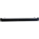 CANFORD CAT6 RJ45 PRO PATCH PANEL 1U 1x24 FEEDTHROUGH, unscreened, black