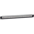 CANFORD CAT6A RJ45 PATCH PANEL, Economy, 1U, 1x24, IDC, Screened, black