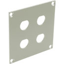 CANFORD UNIVERSAL MODULAR CONNECTION PLATE 4x BNC, grey