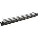 CANFORD CONNECT XLR TERMINATION PANEL 1U 1x8 Canford XLRF (left), 1x8 Canford XLRM (right), black