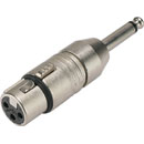 ADAPTER 3FX-2P 3-pin XLR female - 2-pole 6.35mm jack plug