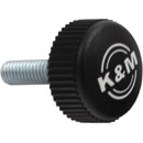 K&M 01-82-838-55 SPARE KNURLED SCREW KNOB M6 x 22mm, with K&M logo