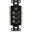 RDL DB-RC3M REMOTE AUDIO MIXER 3 channel, with muting, RJ45 control port, black