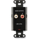 RDL DB-A2 AUDIO INTERFACE Output, line level, 1x dual RCA (phono) out, terminal in, black