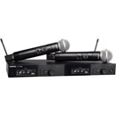 SHURE SLXD24DUK/SM58 RADIOMIC SYSTEM Dual receiver, 2x SM58 h/held transmitters, 606-650MHz (K59)