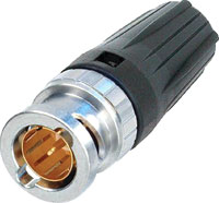 NEUTRIK BNC CONNECTORS - Male, cable - Crimp - 3G HD-SDI - Rear Twist