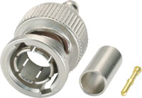 TELEGARTNER BNC CONNECTORS - Male, cable - Crimp - 3G HD-SDI