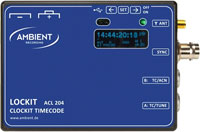 AMBIENT CLOCKIT ACL 204 LOCKIT AND ACN-TL TINY LOCKIT WIRELESS TIME CODE AND SYNC GENERATORS