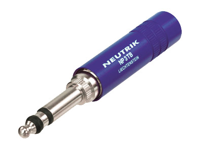 NEUTRIK NP3TB B-GAUGE JACK PLUG Blue