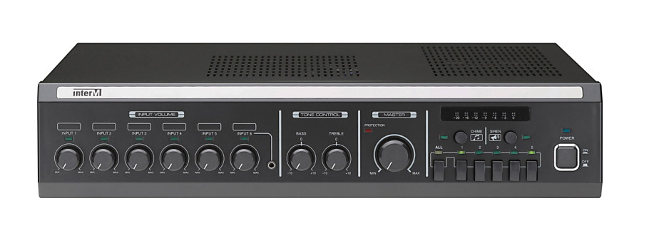 INTER-M PA60A MIXER AMPLIFIER 6x mic/line inputs, 1x telephone