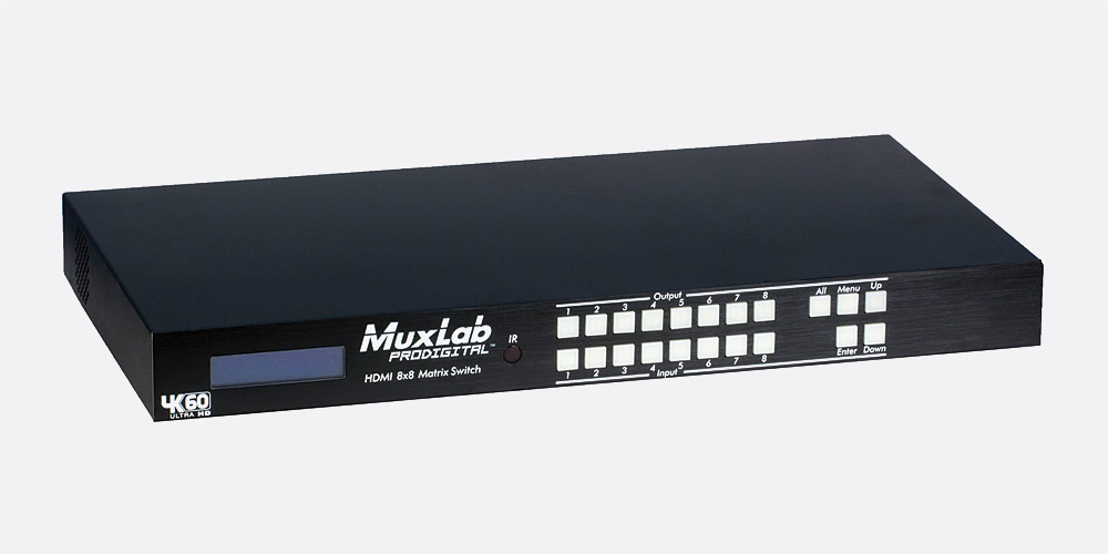 MuxLab 4x4 4K60 HDMI Matrix Switch 100508 B&H Photo Video