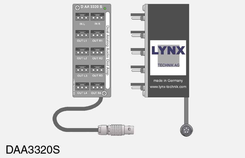 Lynx D Aa 3320 S Distribution Amplifier Module Audio 2x4 Balanced